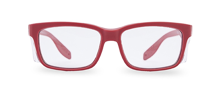 Lunettes de sécurité avec prescription Brave small rouge frontal