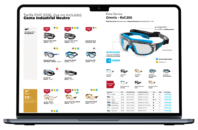 Fabricants de protections oculaires pour l'industrie | Pegaso Safety